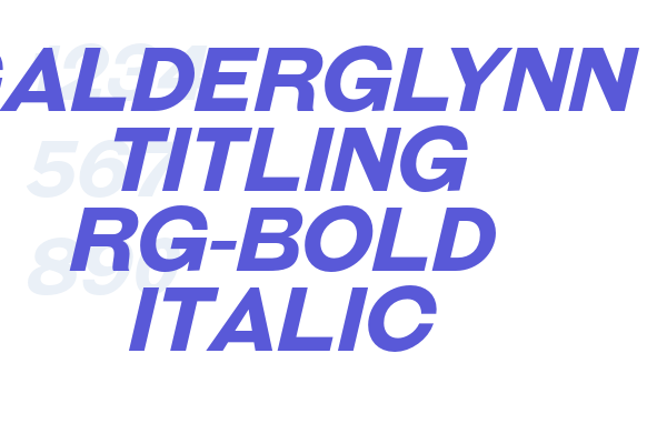 Galderglynn Titling Rg-Bold Italic