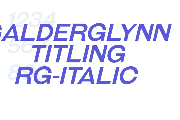 Galderglynn Titling Rg-Italic