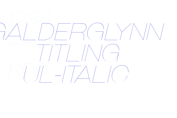 Galderglynn Titling Ul-Italic