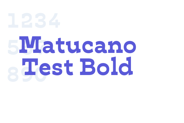 Matucano Test Bold