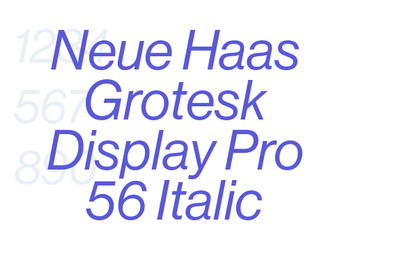 Neue Haas Grotesk Display Pro 56 Italic