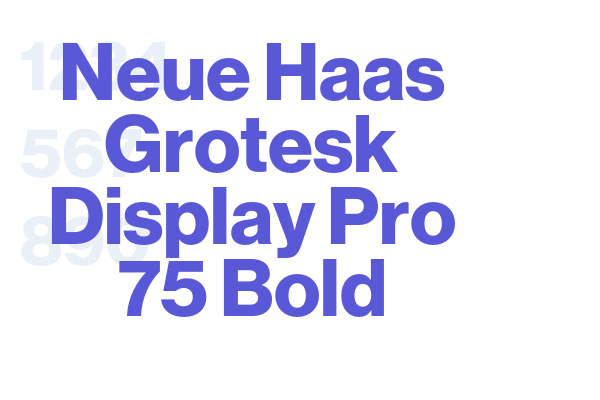 Neue Haas Grotesk Display Pro 75 Bold