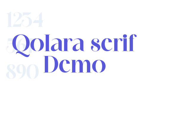 Qolara serif Demo