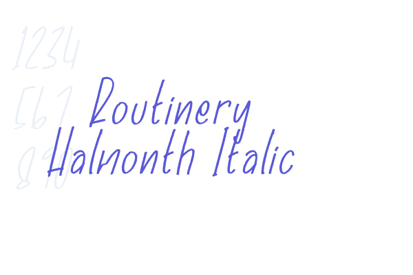 Routinery Halmonth Italic