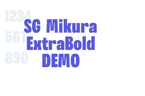 SG Mikura ExtraBold DEMO