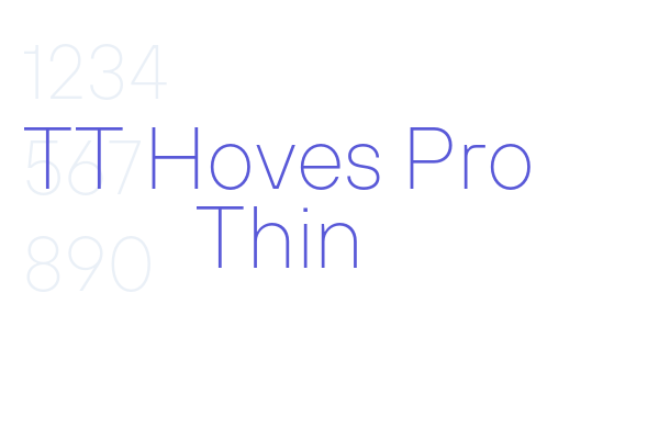 TT Hoves Pro Thin - Font Free Download