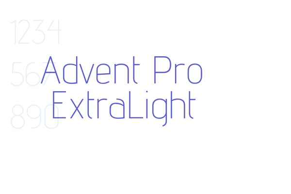 Advent Pro ExtraLight