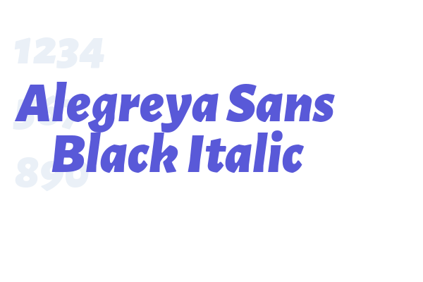 Alegreya Sans Black Italic