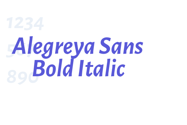 Alegreya Sans Bold Italic