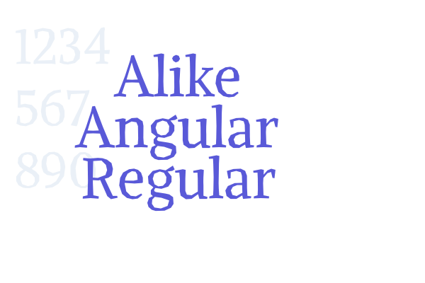 Alike Angular Regular Font