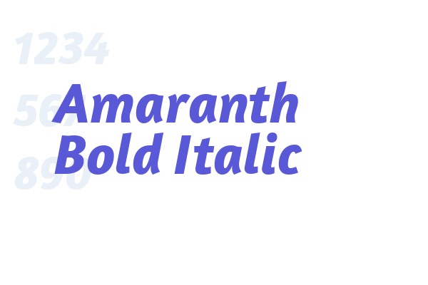 Amaranth Bold Italic