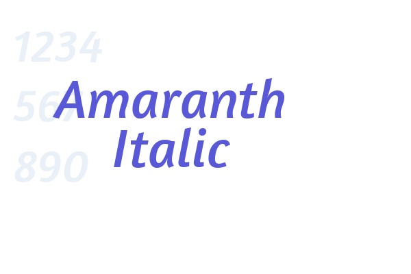 Amaranth Italic