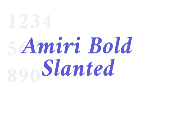 Amiri Bold Slanted