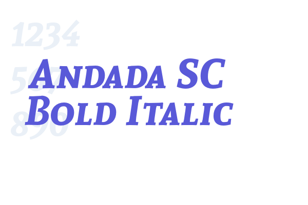 Andada SC Bold Italic