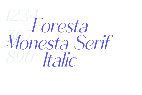 Foresta Monesta Serif Italic