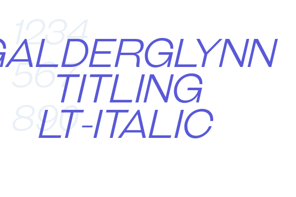 Galderglynn Titling Lt-Italic