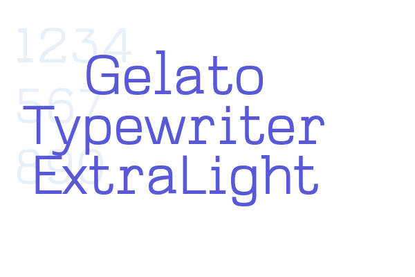 Gelato Typewriter ExtraLight