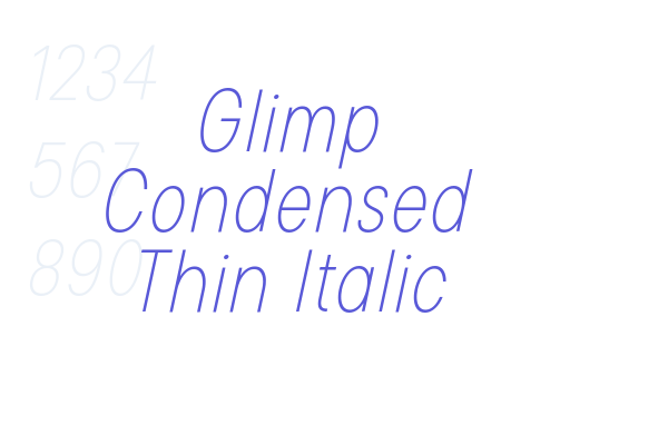 Glimp Condensed Thin Italic