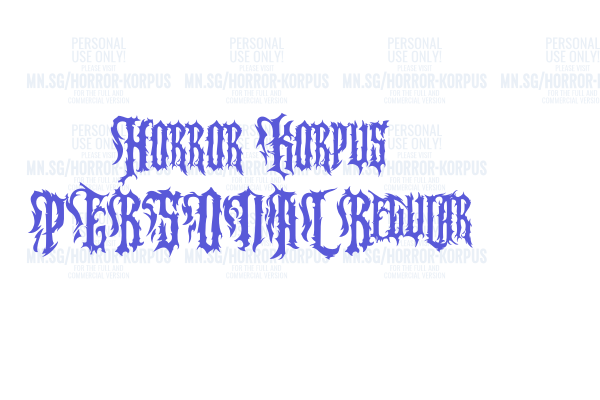 Horror Korpus PERSONAL Regular