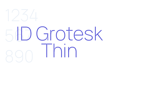 ID Grotesk Thin