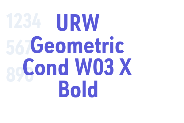 URW Geometric Cond W03 X Bold