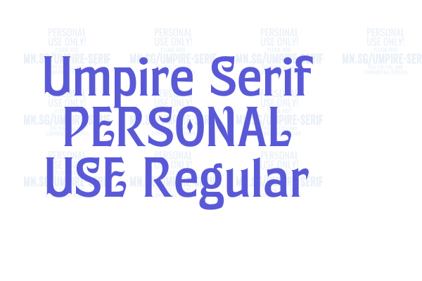 Umpire Serif PERSONAL USE Regular