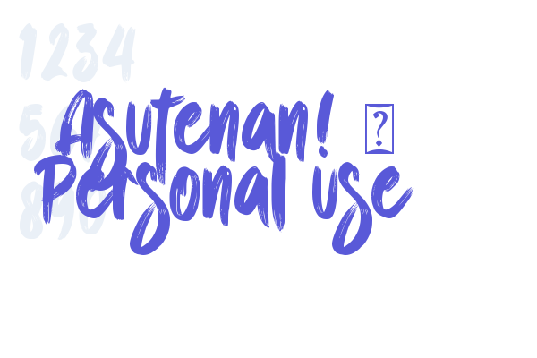 Asutenan! – Personal use