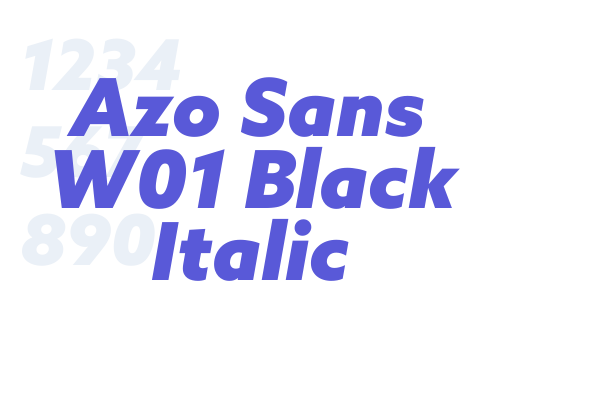 Azo Sans W01 Black Italic