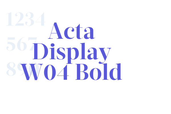 Acta Display W04 Bold