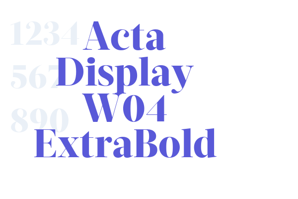 Acta Display W04 ExtraBold