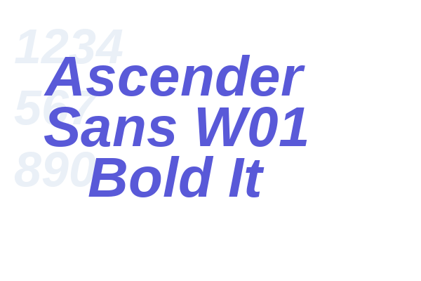 Ascender Sans W01 Bold It