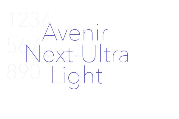 Avenir Next-Ultra Light font