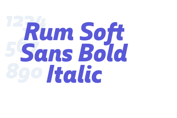 Rum Soft Sans Bold Italic