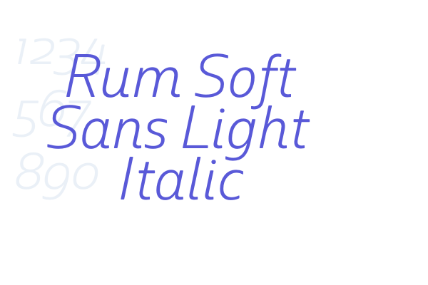 Rum Soft Sans Light Italic