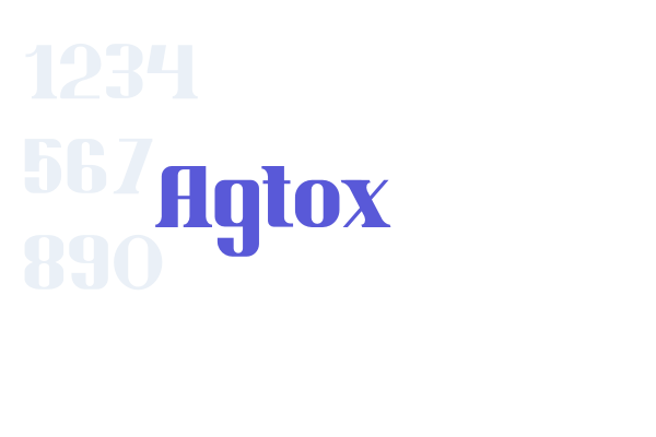 Agtox font