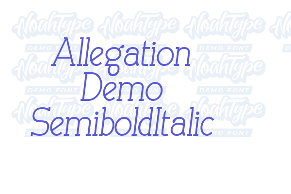 Allegation Demo SemiboldItalic