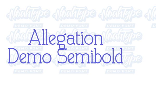 Allegation Demo Semibold