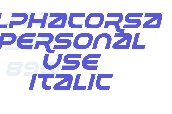 Alphacorsa Personal Use Italic