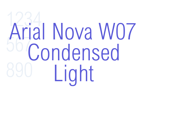 Arial Nova Condensed Light font