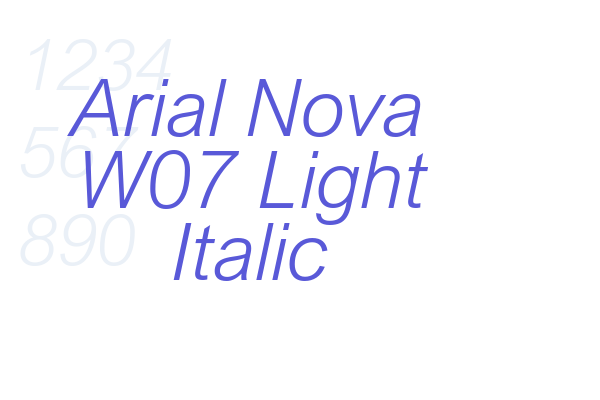 Arial Nova W07 Light Italic