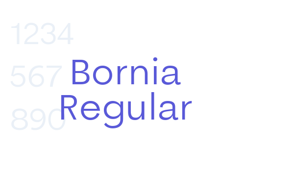 Bornia Regular font