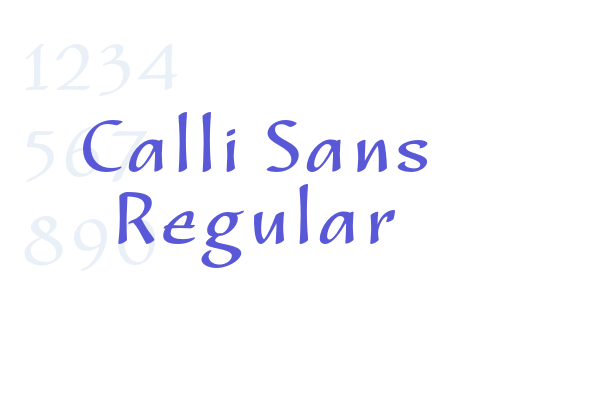 Calli Sans Regular