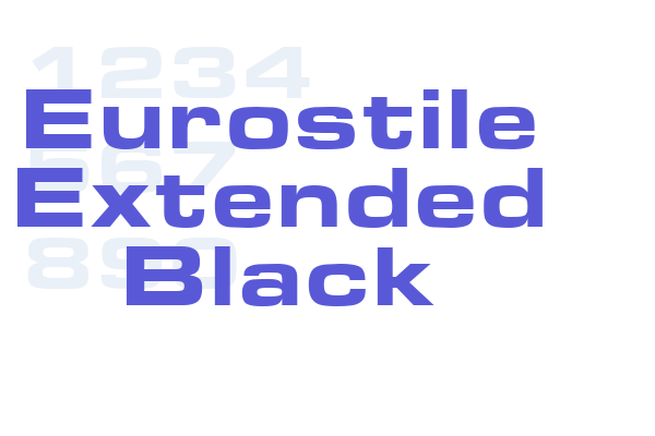 Eurostile Extended Black font