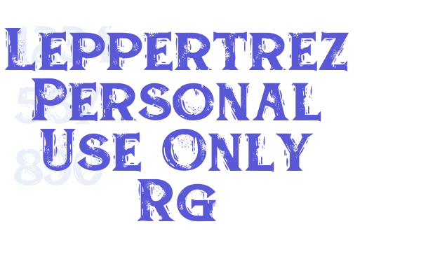 Leppertrez Personal Use Only Rg