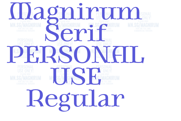 Magnirum Serif PERSONAL USE Regular