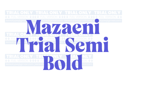 Mazaeni Trial Semi Bold