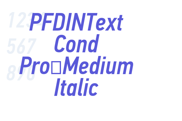 PFDINText Cond Pro-Medium Italic