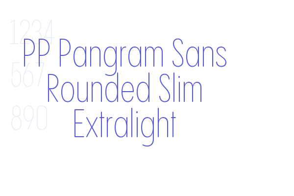 PP Pangram Sans Rounded Slim Extralight font