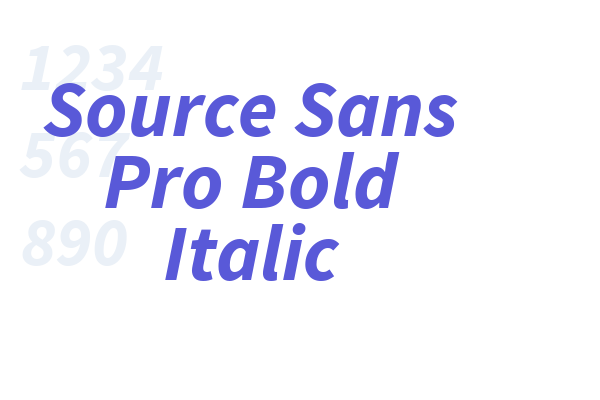 Source Sans Pro Bold Italic