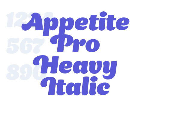 Appetite Pro Heavy Italic